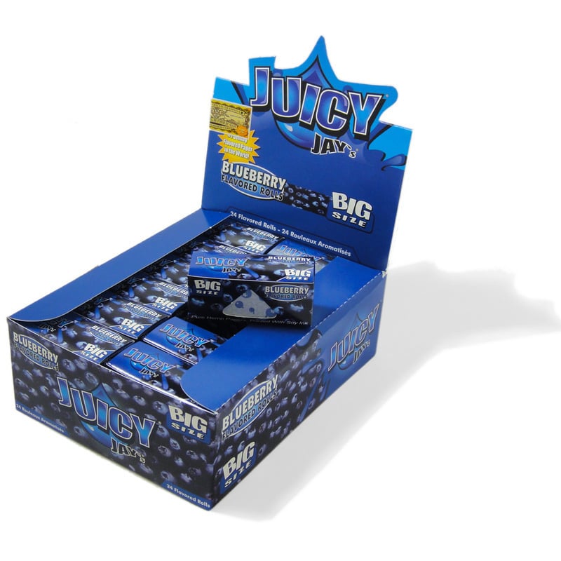 Juicy Jays Blueberry Flavoured Papers - 24 Rolls