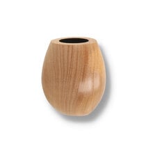Front of the bowl showing the distinctive olivewood grain