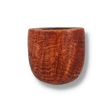 Front angle of the Talamona Sabbiato S 9mm filter straight pot briar pipe sandblasted finish
