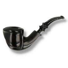 Erik Nording Freehand Special Ebony 220 Danish freehand briar pipe with sculpted ebony bowl and turned stem