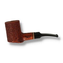 Side view of Talamona Sabbiato S Italian briar poker pipe showing textured bowl and tapered stem