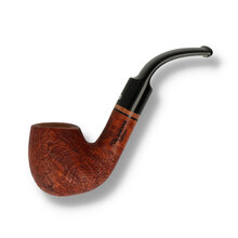 Talamona Sabbiato S canted billiard briar pipe with black acrylic stem and 9mm filter