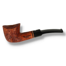 Talamona Sabbiato S curved Dublin briar pipe with sandblast finish and black acrylic stem