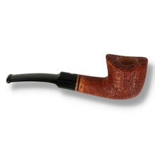 Side view of Talamona Sabbiato S Italian curved Dublin pipe showing flared bowl and tapered stem