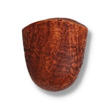 Close-up of Talamona Sabbiato S Dublin briar pipe bowl showing textured sandblast grain