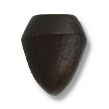 Close-up of Talamona Sabbiato calabash bowl showing deep sandblasted briar grain and flared shape