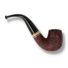 Reverse view of Peterson 2026 St Patrick’s Day Sandblast X220 pipe showing sandblasted bent billiard bowl