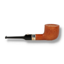 Reverse side of the Barling Benjamin Fossil 9mm Pot briar pipe with long shank and sandblast finish