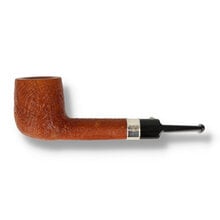 Barling Benjamin Fossil 9mm Lovat briar pipe with rusticated finish and long shank
