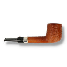 Reverse view of Barling Benjamin Fossil Lovat pipe showing textured bowl and saddle stem