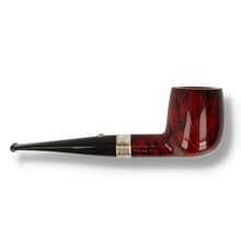 Reverse view of Barling Benjamin Ye Old Wood straight billiard pipe showing upright bowl and fishtail stem
