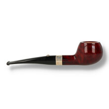 Side view of Barling Benjamin curved apple pipe showing rounded bowl and bent stem