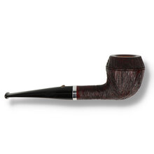 Reverse view of Barling Marylebone Bark 1817 Rhodesian pipe showing textured briar and taper stem