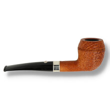 Side view of Barling 1817 Rhodesian pipe showing twin bead lines and black stem