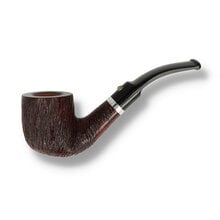 Barling Marylebone Bark 1823 rusticated bent billiard briar pipe
