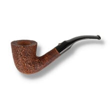 Barling Marylebone Fossil Bent Dublin briar pipe with rusticated finish