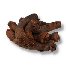 a pile of lengths of brown twist tobacco