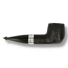 Opposite side view of Peterson 1525 sandblasted straight billiard pipe showing textured briar finish