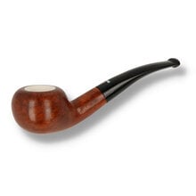 Dr Plumb 4598-03 curved tomato pipe with meerschaum lined bowl and smooth briar finish