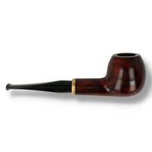 Aldo Morelli Fiorita 495S pipe showing rounded apple bowl and black stem