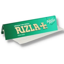 A Single pack of Rizla Green King Size with cut corners