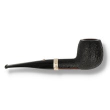 Barling Fossil 1816 sandblasted curved apple pipe metal band detail
