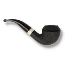 Barling Rhodesian pipe twin bead lines black fossil finish
