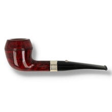 A curved Rhodesian in a glossy red stain and metal band
