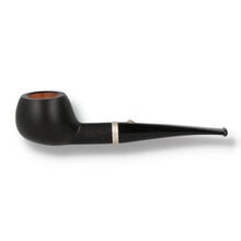 A straight apple in a dark stain with metal band