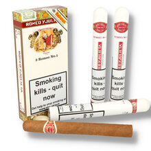 A box of 3 Tubed Romeo y Julieta No.1 Tubos