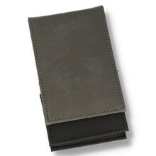 S grey and black cigarette packet case 