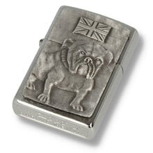 A Zippo lighter with 3d British Bulldog pewter design