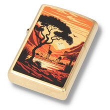 Zippo lighter with Saraha Plains design