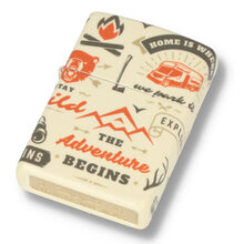 Zippo lighter in cream with an Outdoor Adventure design