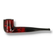 A compact straight billiard with red camo design