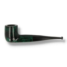 A straight billiard in a green and black camo finish