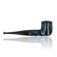 a straight billiard with a marbled blue finish