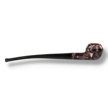 Lightweight pink pearwood pipe featuring a curved reading stem