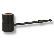 Aluminum pipe with briar lined bowl in matte black