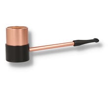 Aluminum pipe with briar lined bowl in a rose gold finish