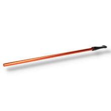 a straight aluminium pipe stem in orange