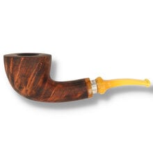 Erik Nording Freehand Special CUT No.1 briar pipe with amber acrylic stem and rich grain.