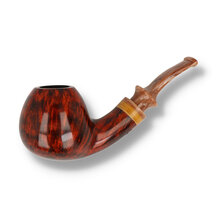 Erik Nording Freehand Special CUT No.2 briar pipe with honey-coloured acrylic stem and rich flame grain.