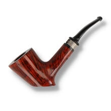 Flat bottomed poker with decorative band