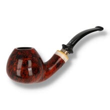 Side profile of Erik Nørding Freehand Special CUT No.4 Danish briar pipe showing rich grain and decorative spacer