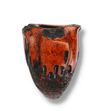 Close-up of Erik Nørding Freehand Rustic 173 showing angular bowl and rustic detailing