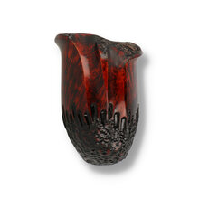 Close-up of Erik Nørding Freehand Rustic 176 with polished briar bowl and curved black acrylic stem