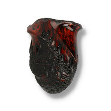 Close-up of Erik Nørding Freehand Rustic 177 showing faceted bowl, plateau top and rustic contrast finish