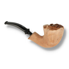 Handmade Danish freehand pipe in natural unfinished briar by Erik Nørding