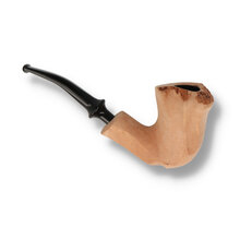 Handmade Danish freehand pipe in natural unfinished briar from the Erik Nørding Signature series